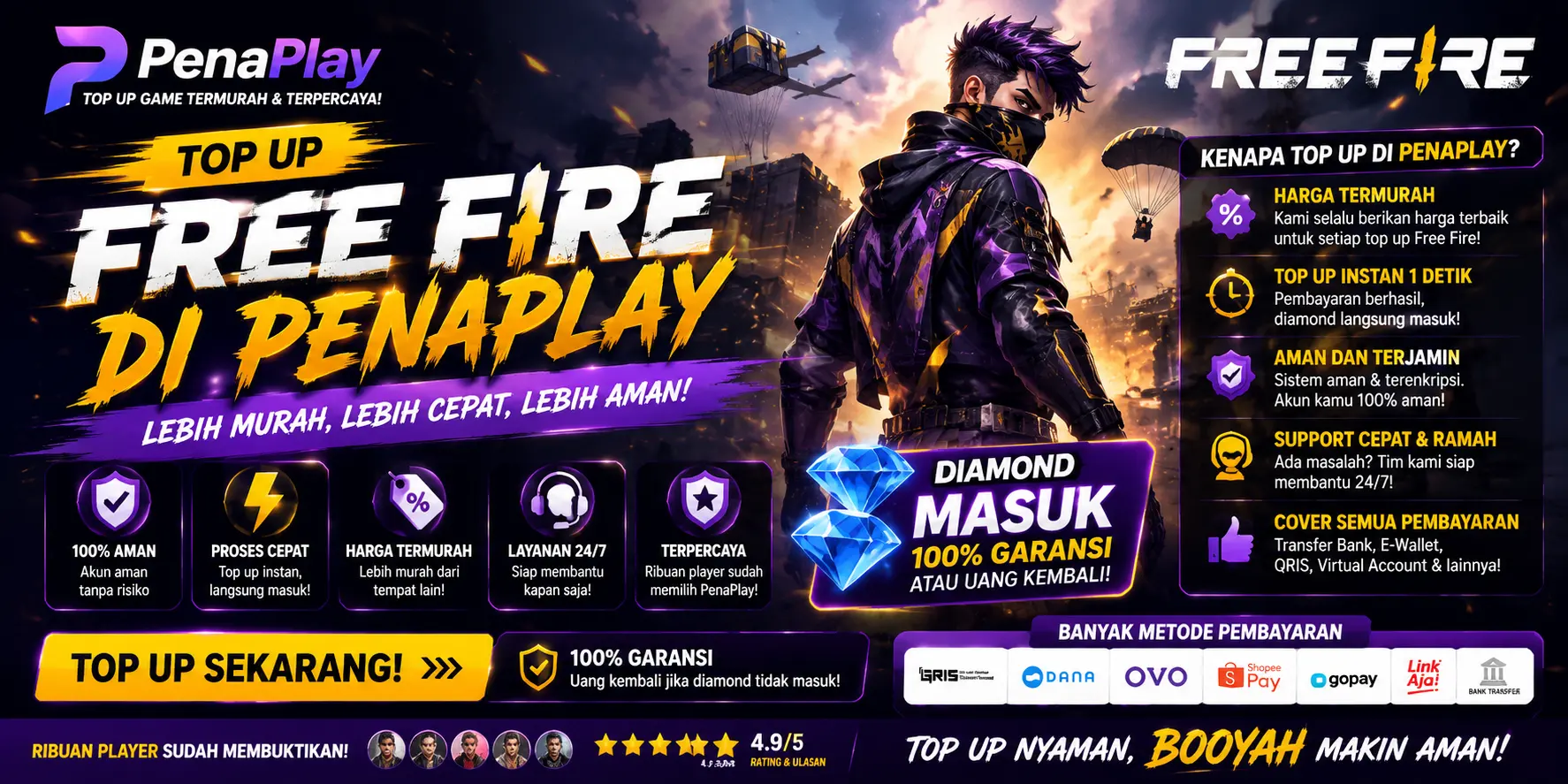 Top up game cepat dan praktis di PenaPlay